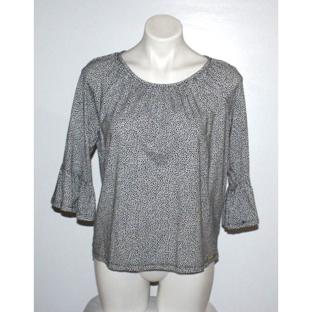MICHAEL KORS Women's Black & White Knit Top Size M